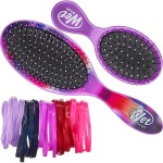 Wetbrush Flashing Lights Shine Bright Holiday Kit 2 Brushes & 5 Elastics