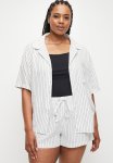 Cotton On Plus Body Woven Sleep Set - Natural ebony Lee Stripe