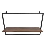 Wood And Metal Wall Shelf 1 Rack 51CM