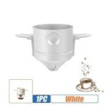 Coffee Accessories Coffee Filter Stainless Steel Easy 1PC White