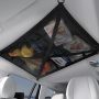 Upgrade Car Ceiling Cargo Net Pocket 35" L X 24" W No Sagging Large Capacity Car Ceiling Storage Net For Suv Strong Bearing Adjustable Roof Cargo