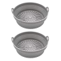 Round Expandable Silicone Airfryer Liner 20CM - 2 Pack