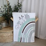 Themed Fleece Blanket Rainbow Woodlands Natural Sage Set