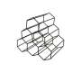 Bar Butler Geometric Hexagon 6 Bottle Black Wine Rack 285X225X275MM