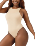 Halter Neck Bodysuit - Nude - Small