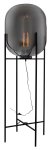Metal Floor Lamp With Smoke Colour Glass