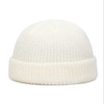 White Knitted Wool Hat