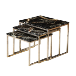 3-IN-1 Faux Stone Nesting Coffee Table