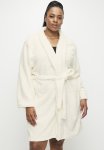 Plus Wellsoft plush Belted Short Dressing Gown - Ecru