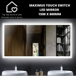 Maximus Lunar Touch Switch LED Mirror 1500 X 800MM