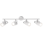 Bianca Spotlights 1 - 4 White Metal And Polished Chrome - QUATTRO 4