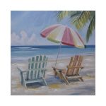 Oil Painting – 2 Chairs & Umbrella