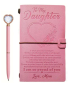 Pink Mother To Daughter Leather Diary Journal & Pen