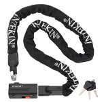Intekin Anti-theft Heavy Duty Bike Lock 5FT Black Key Lock Portable Wide Application