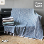 Simon Baker - Cotton Throw - Aura Assorted Colours - Duck Egg