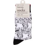 Clicks Trendy Socks White & Red Multi Scholar 3-6