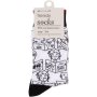 Clicks Trendy Socks White & Red Multi Scholar 3-6