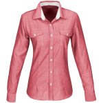 Ladies Long Sleeve Windsor Shirt Red
