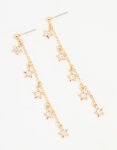 Goldair Gold Cubic Zirconia Falling Star Drop Earrings