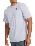 Reebok Men's Expo Short Sleeve Crewneck T-Shirt Standard Fit Lightweight Cotton-poly Fabric Grey Heather Large