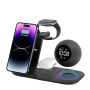 Wireless Charger With Alarm Clock 6 In 1 Wireless Charging Station 15W Fast Charge Portable Travel Charger Magnetic Wirelss Charger Stand For Cell