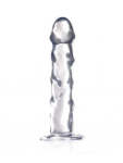 Luxy 7 Inch Crystal Clear Ribbed Dong