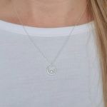 Harmony 925 Sterling Silver Family Friendship Circle Necklace 10MM 45CM Chain