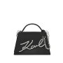 K/signature Medium Crossbody Bag -black/nickel