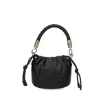 Chunky Loop Bucket Bag -black gold