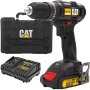 Cat DX155 18V Cordless Brushed Impact Drill Kit 50NM With 1 X 2.0AH Battery And Charger