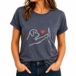 Dog Print T-Shirt Royal Blue Large DTS31