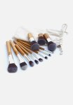 11 Piece Make Up Brush Set And Pouch - Bamboo
