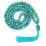Liuanan 108 Mala Beads 8MM Natural Bracelet Healing Gemstone Yoga Meditation Hand Knotted Mala Prayer Bead Necklace
