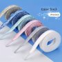 1pair Unisex Flat Color Flash Small White Shoes Canvas Shoes Sneakers Laces