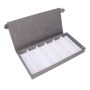 6-GRID Velvet Sunglasses Case Grey - Snap Button & Scratchproof