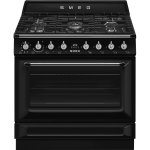 Smeg 90CM Victoria Glossy Black Gas electric Cooker – TR90GMBL