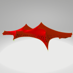 Stretch Tent Gazebo 5M X 10M Red