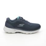 Skechers Women's Go Walk 6 Lace Up - Navy turquoise - UK4.5