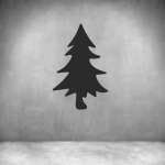 Christmas Tree Wall Art D05 - 600MM Black