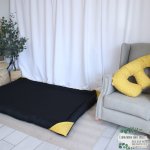 Playmat Plain Black And Mustard