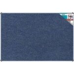 Parrot Bulletin Board Ribbed Aluminium Frame 1800X1200MM - Denim