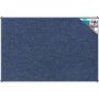 Parrot Bulletin Board Ribbed Aluminium Frame 1800X1200MM - Denim