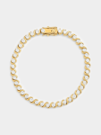 Goldair Gold Plated Sterling Silver Cubic Zirconia Embrace Tennis Bracelet