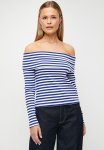 The Crew Neck Essential Longsleeve Top - Blue & Bone