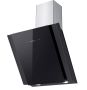 Falco 60CM 45DEG Black Glass & Black Steel Extractor AR-60-736