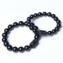 Phoenix And Dragon Black Obsidian Couple Bracelets