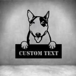 Bull Terriers With Custom Text - 450MM Grey