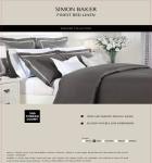 Simon Baker T200 Cotton Double Satin Stitched Duvet Cover Set Grey Various Sizes - Grey Queen 230CM X 200CM + 2 Pillowcases 45