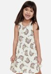 Patterned Cotton Dress - White