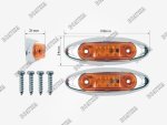 LED Marker Lamp Amber Pair 10-30V